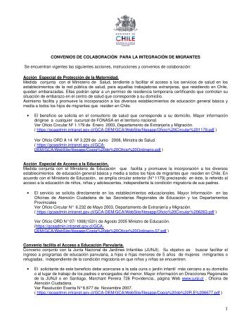 CONVENIOS DE COLABORACIÓN PARA LA INTEGRACIÓN DE ...