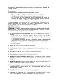 Solicitud de Carta de Crédito - BBVA Banco Continental