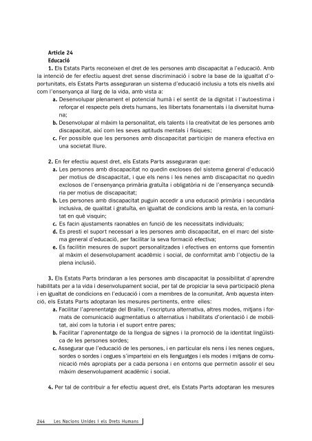 Convenció sobre els drets de les persones amb discapacitat - ANUE