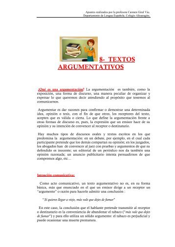 8- TEXTOS ARGUMENTATIVOS - Santa Rosa - Altoaragón