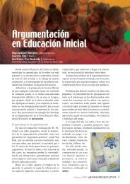 Argumentación en Educación Inicial - Quehacer Educativo