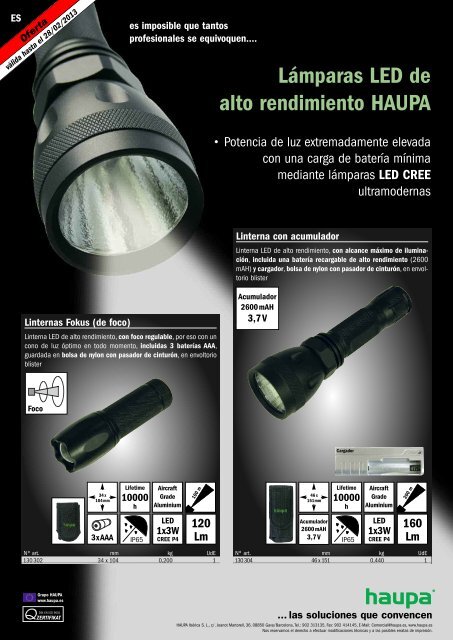 LED lámpara PDF download - Haupa