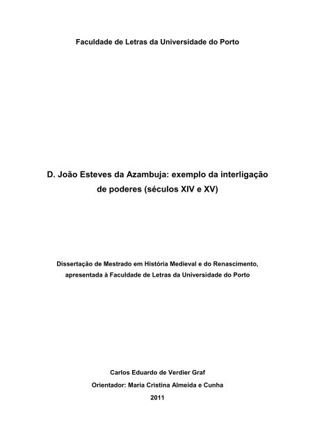 D. João Esteves da Azambuja - Repositório Aberto da Universidade ...