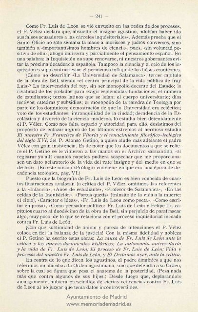Revista de la Biblioteca, Archivo y Museo (1932) - Memoria de Madrid