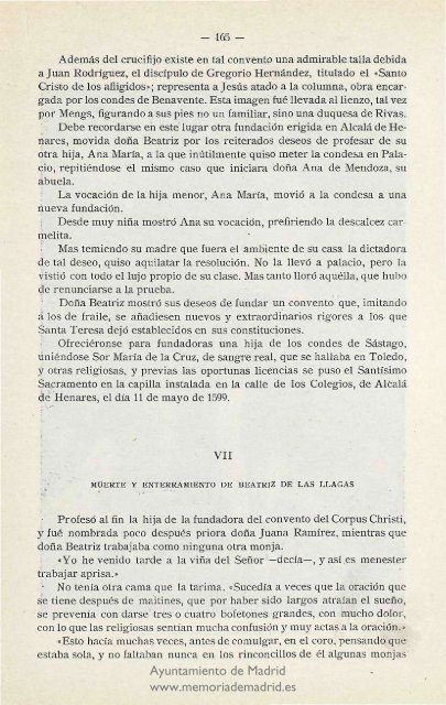 Revista de la Biblioteca, Archivo y Museo (1932) - Memoria de Madrid