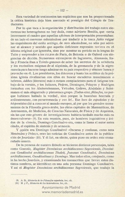 Revista de la Biblioteca, Archivo y Museo (1932) - Memoria de Madrid