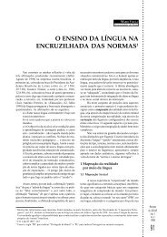 O ensino da língua na encruzilhada das normas - GELNE