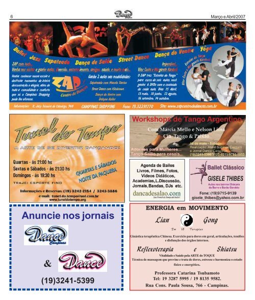 Ed. 09 Campinas - Mar/2007 - Agenda da Dança de Salão