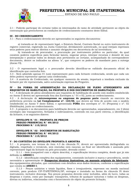 contratação de empresa especializada para o fornecimento e