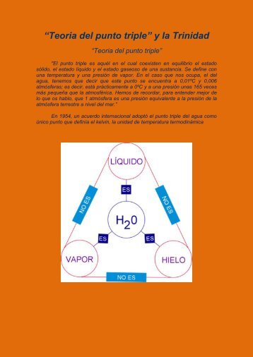 “Teoria del punto triple” y la Trinidad