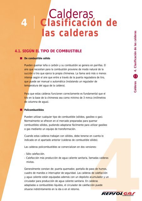 4 - Calderas - Repsol Gas, Informacion de los Productos de Gas