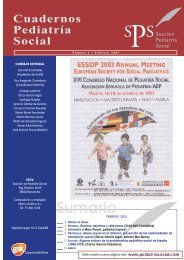 Sumario - Sociedad Española de Pediatría Social