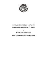 NORMAS ACERCA DE LAS COFRADÍAS Y HERMANDADES DE ...