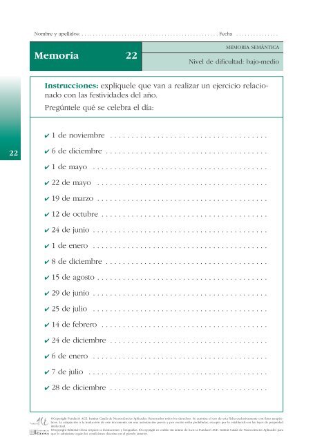 Cuadernos de repaso - Familia Alzheimer