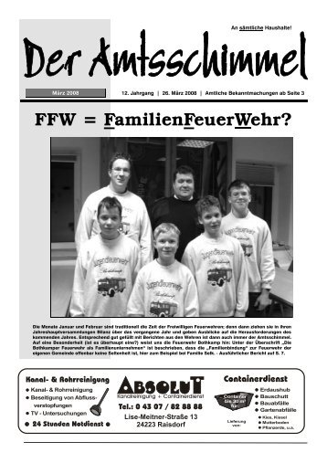 FFW = Familienfeuerwehr? - Amt Preetz Land