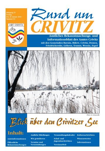 Blick über den Crivitzer See - Amt Crivitz