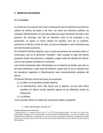 3. DERECHO SUCESORIO 3.1. La muerte. La muerte de una ...