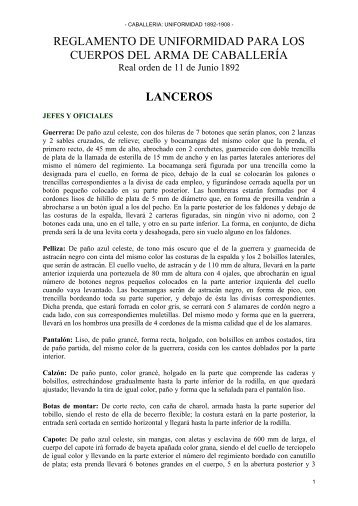 ECAB Uniforme 1892 Lanceros - RCLAC Villaviciosa 14