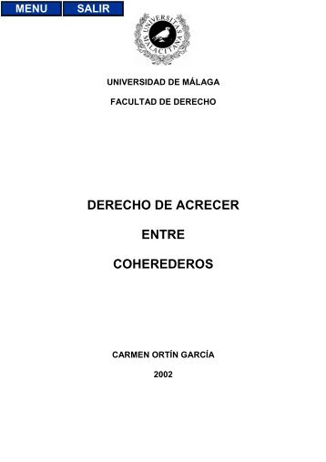 DERECHO DE ACRECER ENTRE COHEREDEROS - Biblioteca ...