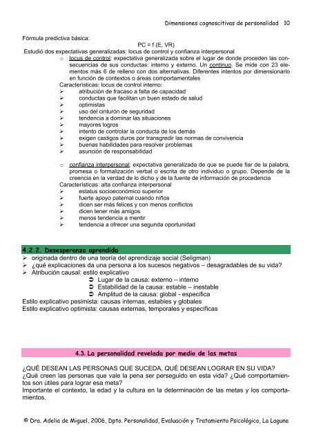 TEMA 8 DIMENSIONES COGNOSCITIVAS DE PERSONALIDAD 1 ...