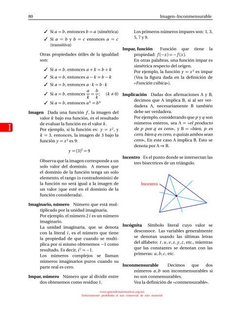 diccionario básico de términos matemáticos