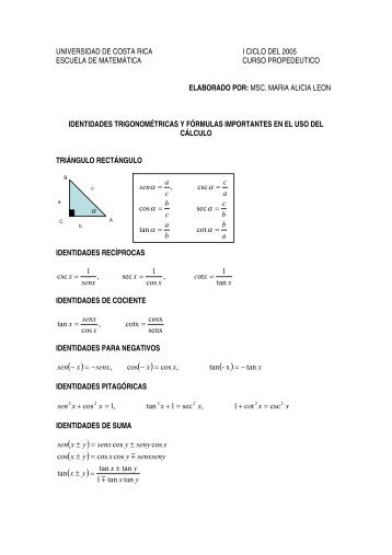 Identidades Trigonométricas