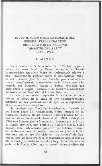 Investigación sobre la muerte de Pepillo Salcedo - Clío - Organo de ...