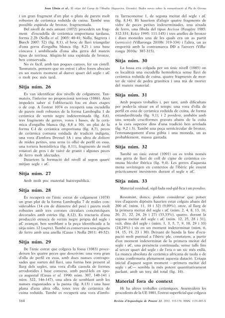 RAP 22.indb - Revista d'Arqueologia de Ponent