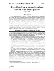 Breve historia de la prestación del servicio de - Ministerio de Salud ...