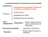 Los determinantes de la estructura de la comunidad Competencia ...