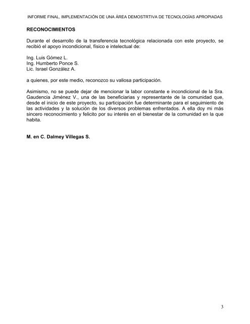 Informe final del proyecto - Semarnat