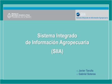 Sistema Integrado de Información Agropecuaria - Prosaponline.gov.ar