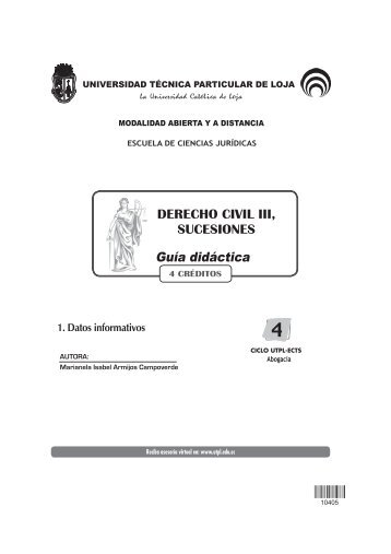 Guía didáctica DERECHO CIVIL III, SUCESIONES - Universidad ...