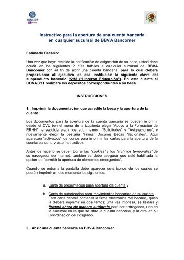 APERTURA DE UNA CUENTA BANCARIA apertura de una cuenta bancaria: