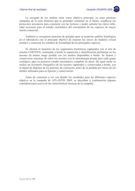 INFORME CAMPAÑA ATLANTIS 2009.pdf - e-IEO - El Instituto ...