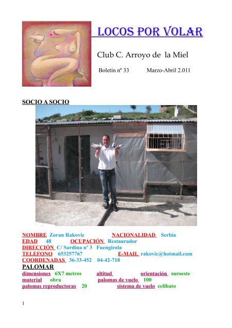 LOCOS POR VOLAR - Club Colombófilo Arroyo De La Miel
