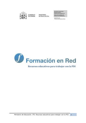 Recursos educativos para trabajar con la PDI - Instituto Nacional de ...