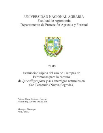 Ips calligraphus - Universidad Nacional Agraria