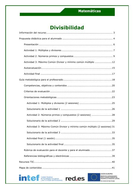 Para el docente: Divisibilidad - Ministerio de Educación