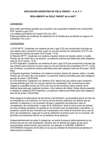 Field Target Pdf Reglamento Field Target AAFT(en PDF) - Tiro Federal Argentino de ...