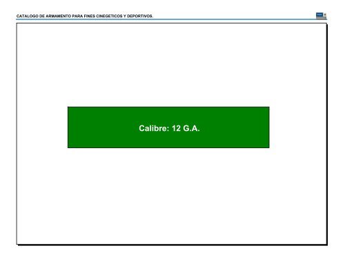 catalogo de armas para fines cinegeticos y deportivos.