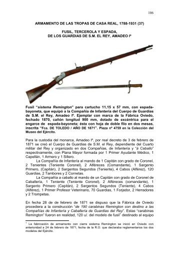 Artículo completo en PDF - Catalogación de armas