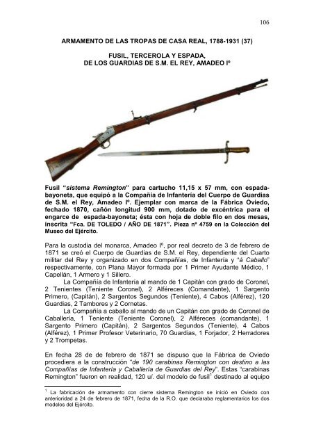 Artículo completo en PDF - Catalogación de armas