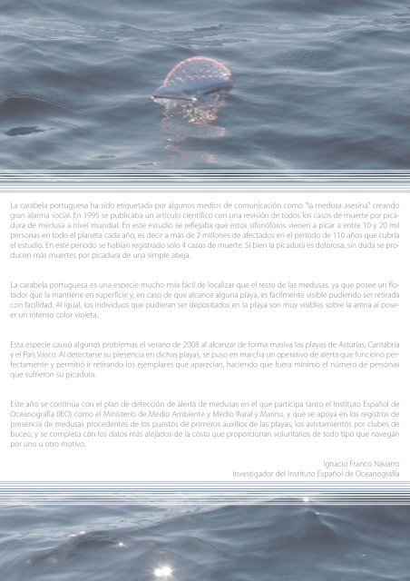 La carabela portuguesa - El Instituto Español de Oceanografía