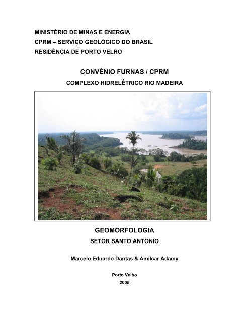 Geomorfologia Setor Santo Antônio. - CPRM