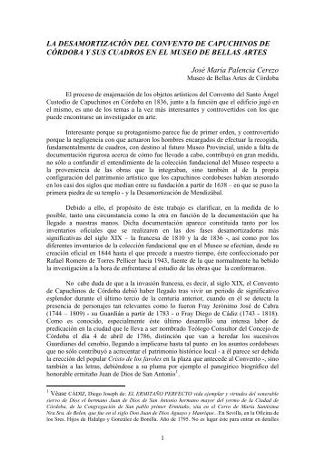 la desamortización del convento de capuchinos de ... - Telefonica.net