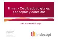 Firmas y Certificados digitales: t  t t conceptos y contextos - Indecopi