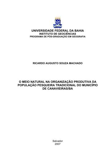 população pesqueira tradicional do município de canavieiras/ba