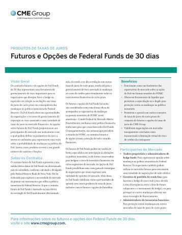 Futuros e opções de Federal Funds de 30 dias - CME Group