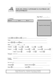 ficha de animal capturado na via pública ou espaço público